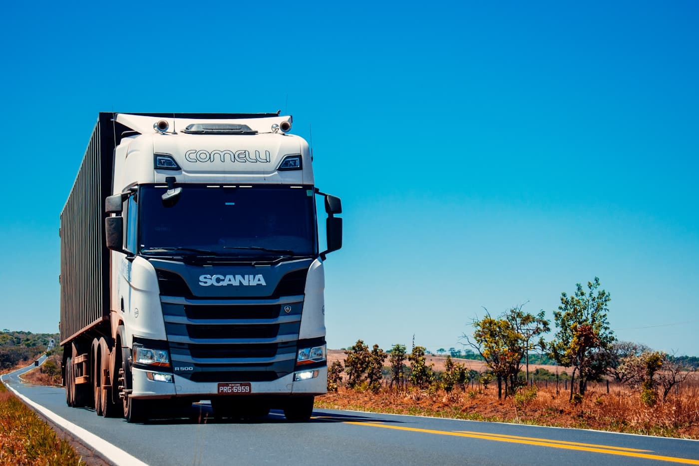 Freight truck on the road
