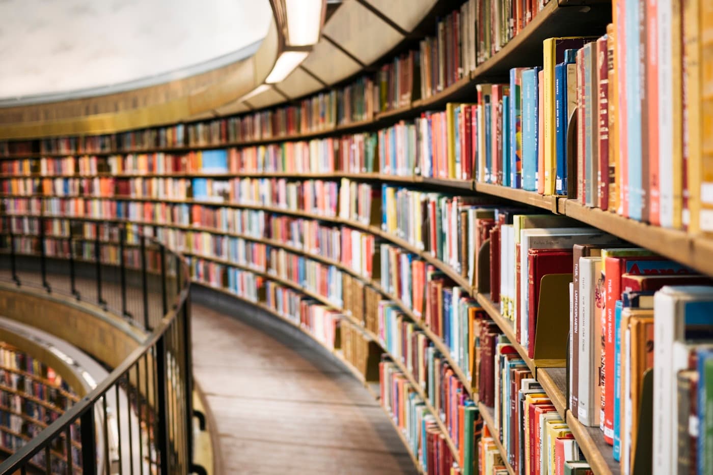 Library bookshelves